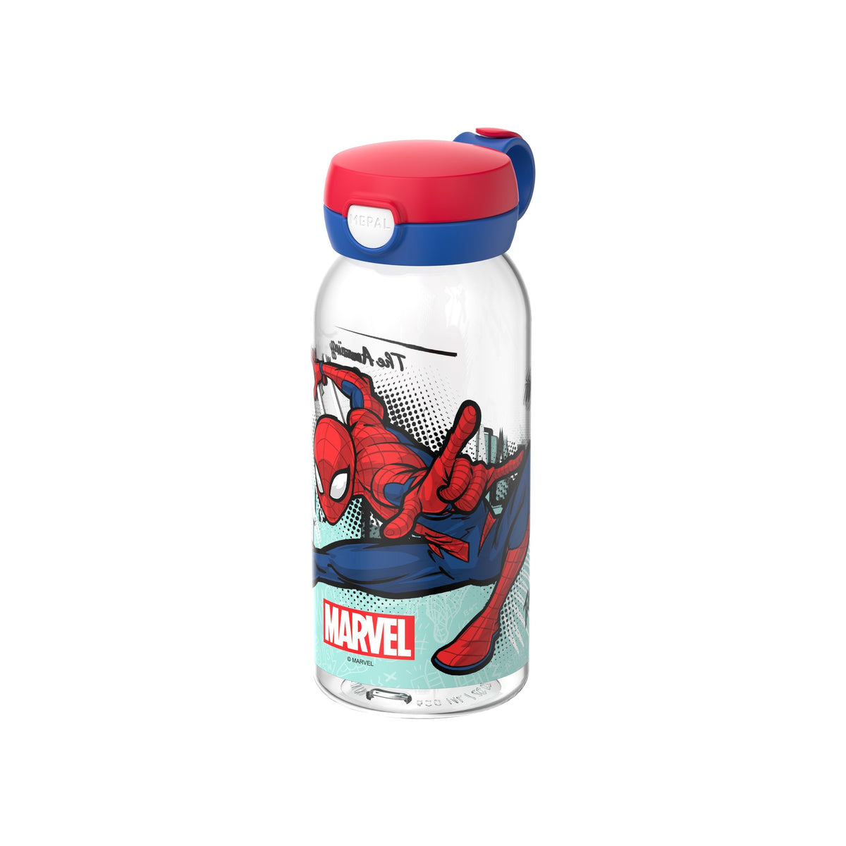 drinkfles met flipdop campus 600 ml - spiderman