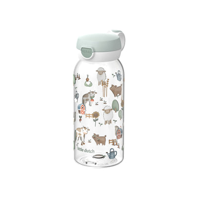 drinkfles met flipdop campus 600 ml - little farm