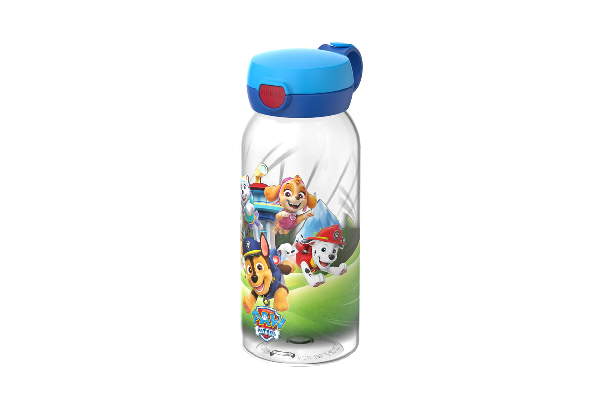 drinkfles met flipdop campus 600 ml - paw patrol pups