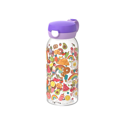 drinkfles met flipdop campus 600 ml - food fest