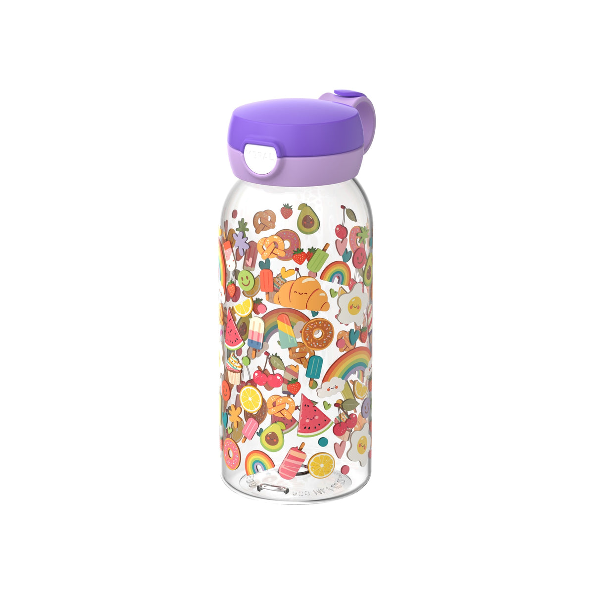 drinkfles met flipdop campus 600 ml - food fest