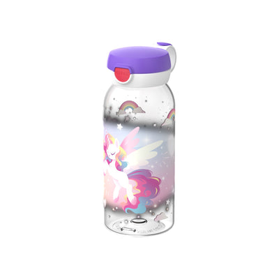 drinkfles met flipdop campus 600 ml - unicorn glow