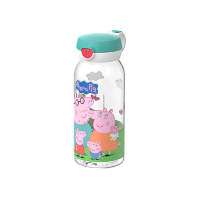 drinkfles met flipdop campus 600 ml - peppa pig