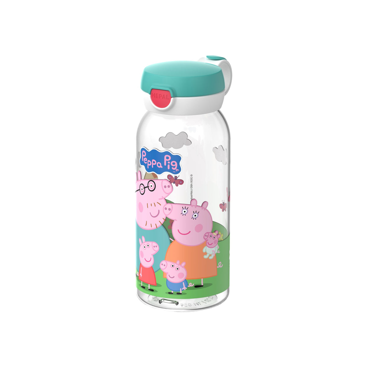 drinkfles met flipdop campus 600 ml - peppa pig