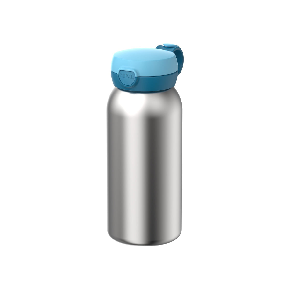 rvs drinkfles met flipdop campus 600 ml - cool blue