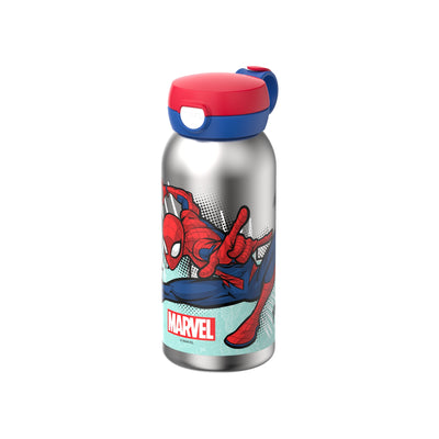rvs drinkfles met flipdop campus 600 ml - spiderman