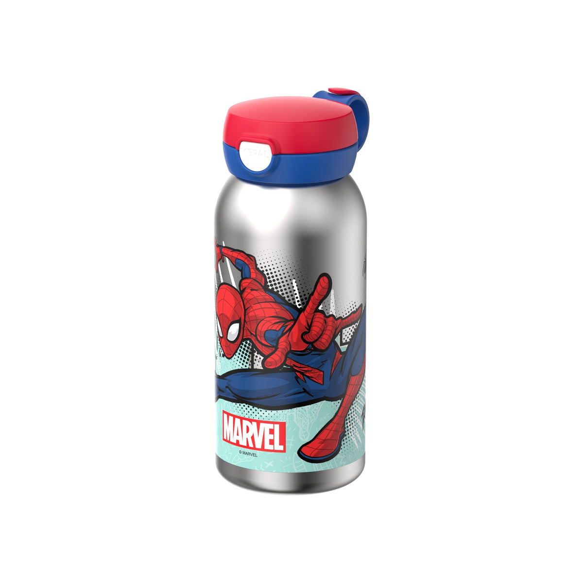 rvs drinkfles met flipdop campus 600 ml - spiderman