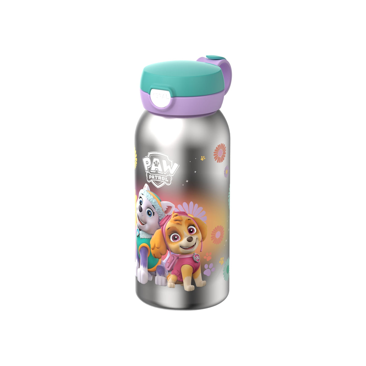 rvs drinkfles met flipdop campus 600 ml - paw patrol girls