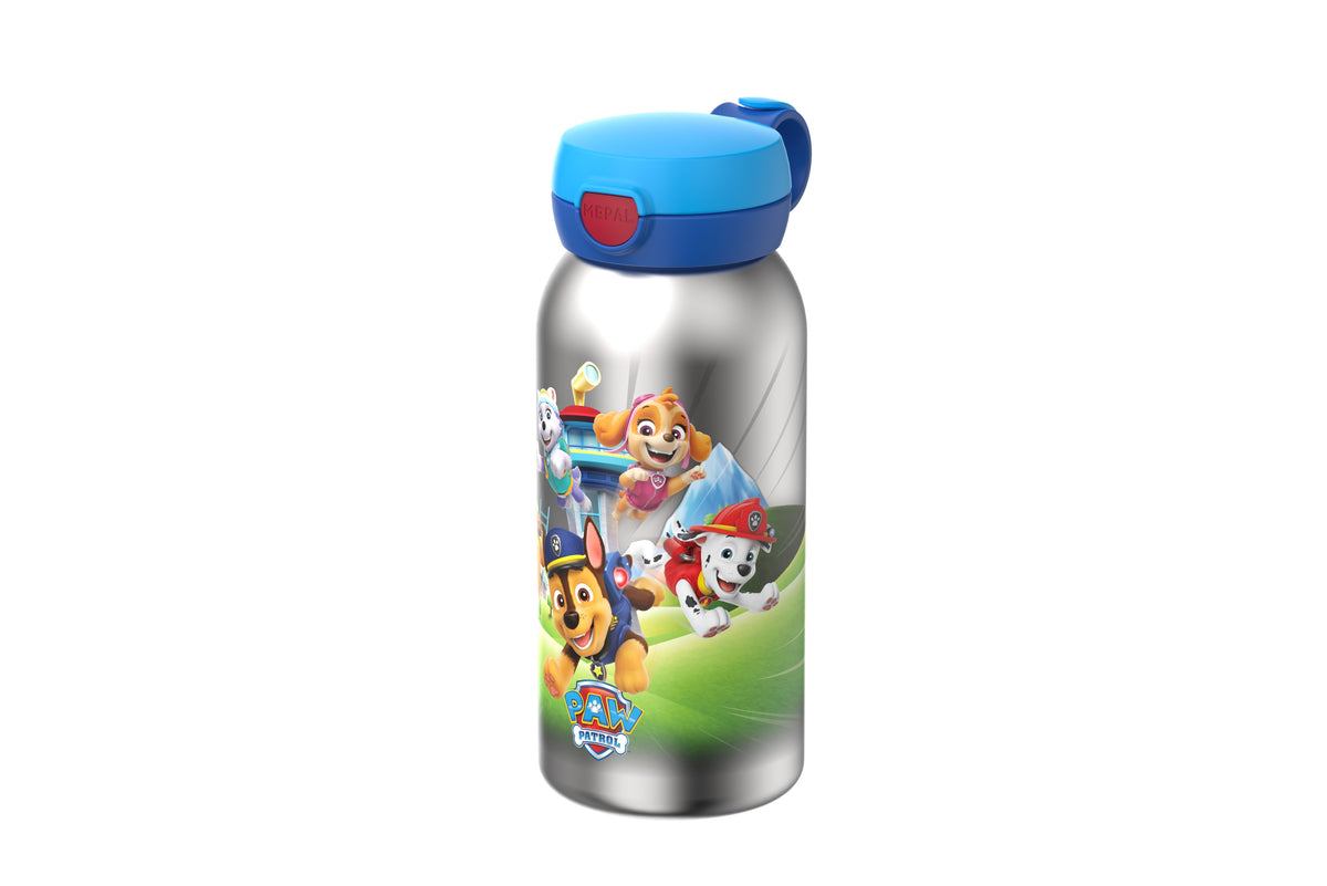 rvs drinkfles met flipdop campus 600 ml - paw patrol pups