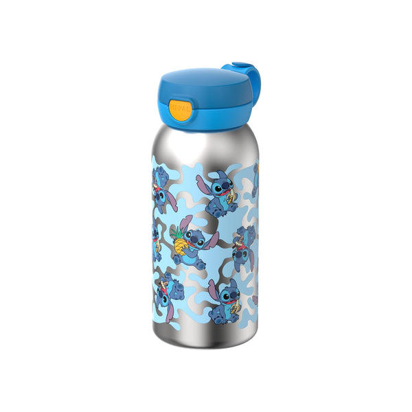 rvs drinkfles met flipdop campus 600 ml - stitch