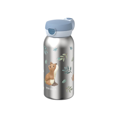 rvs drinkfles met flipdop campus 600 ml - forest friends