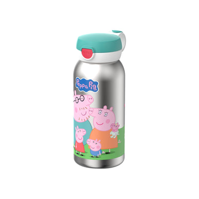 rvs drinkfles met flipdop campus 600 ml - peppa pig