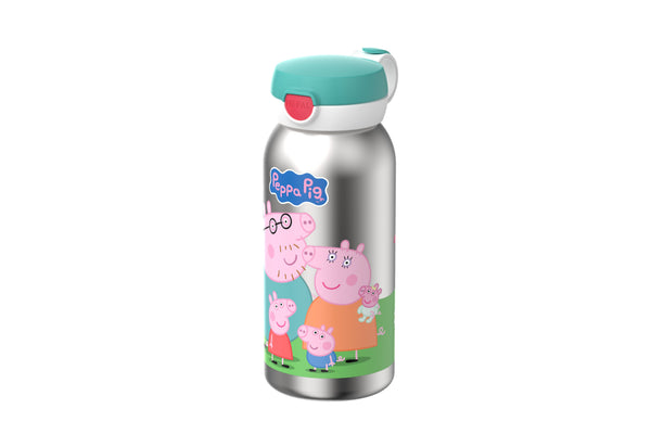 rvs drinkfles met flipdop campus 600 ml - peppa pig