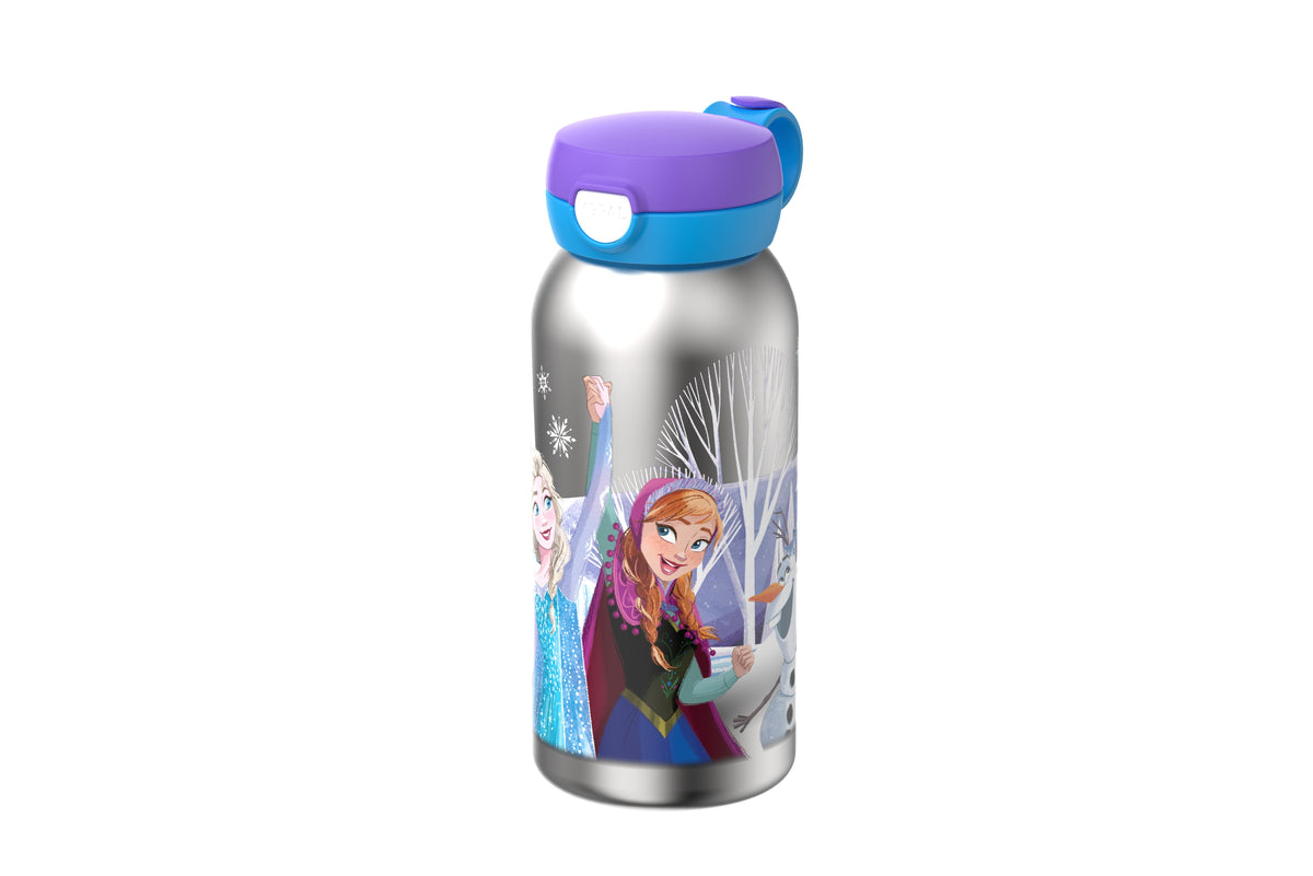 rvs drinkfles met flipdop campus 600 ml - frozen friends