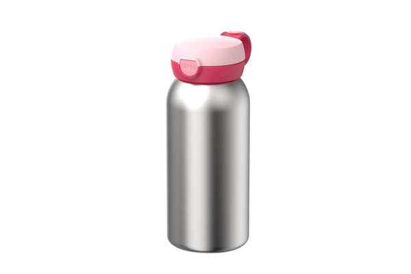 rvs drinkfles met flipdop campus 600 ml - cool pink