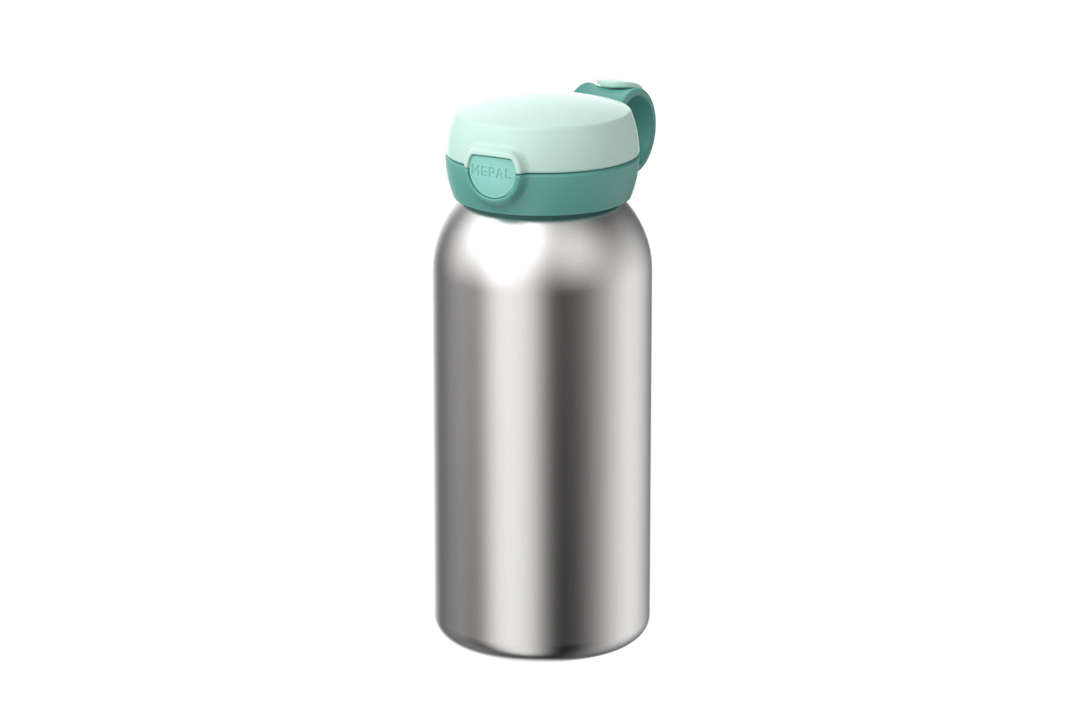rvs drinkfles met flipdop campus 600 ml - cool mint