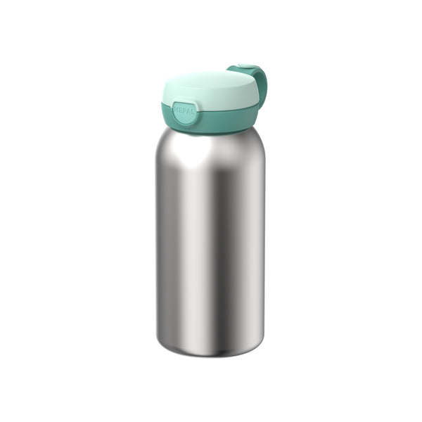 rvs drinkfles met flipdop campus 600 ml - cool mint