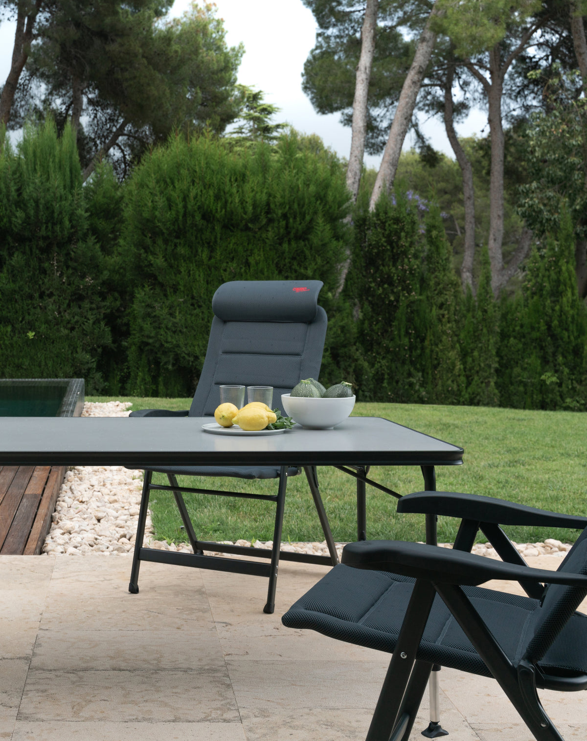 Crespo Tafel AP/273-89 zwart 130x85 alu