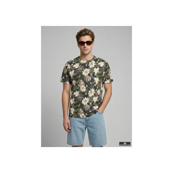 JREBRUSSEL FLOWER AOP SS TEE — Moonbeam