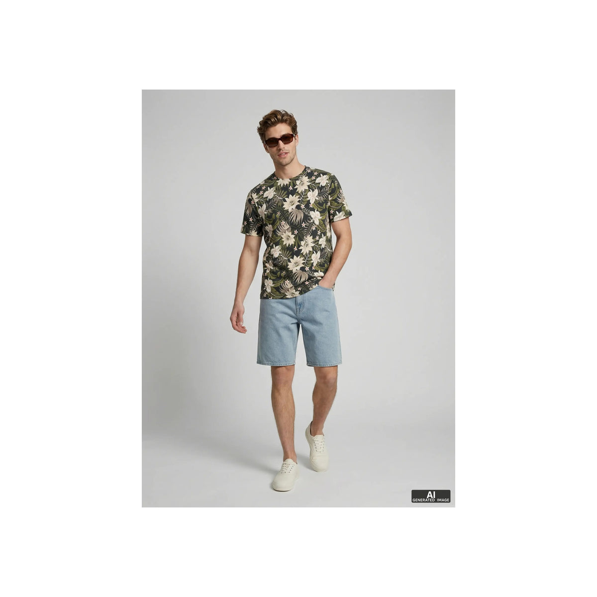 JREBRUSSEL FLOWER AOP SS TEE — Moonbeam