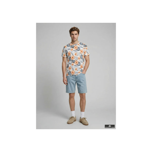 JREBRUSSEL FLOWER AOP SS TEE — Moonbeam