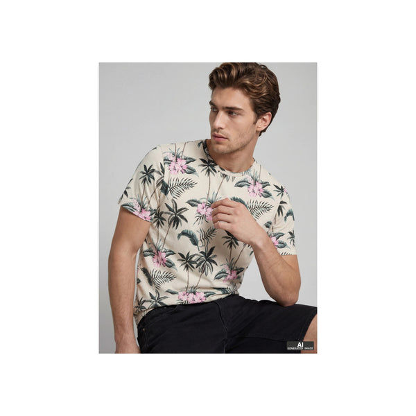JREBRUSSEL FLOWER AOP SS TEE — Moonbeam