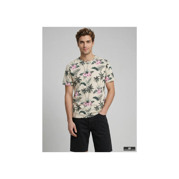 JREBRUSSEL FLOWER AOP SS TEE — Moonbeam
