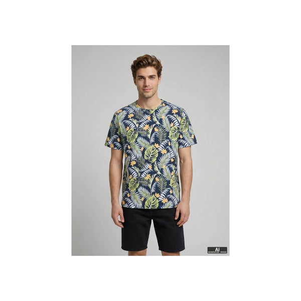 JREBRUSSEL FLOWER AOP SS TEE — Moonbeam
