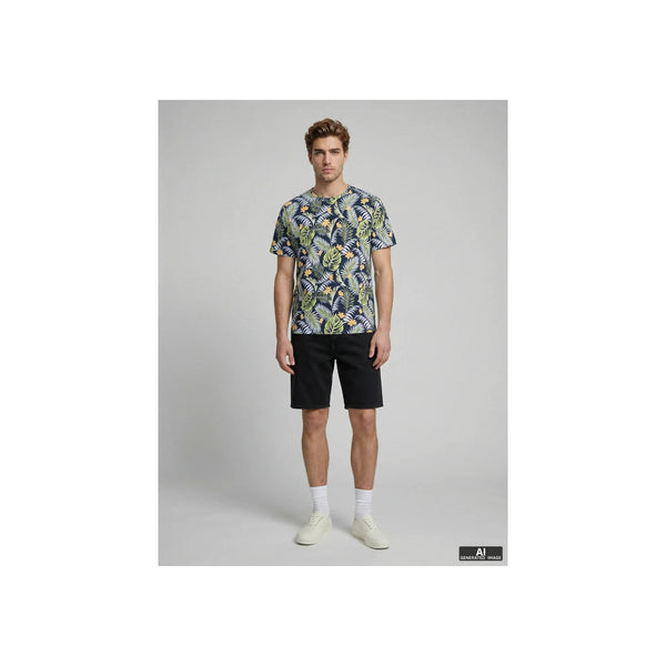 JREBRUSSEL FLOWER AOP SS TEE — Moonbeam