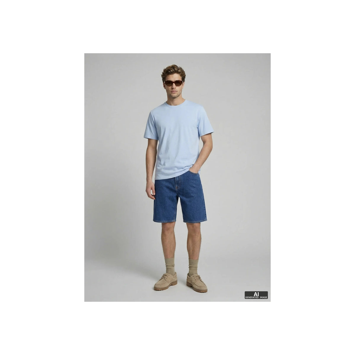 JREBAARON SS TEE — Cashmere Blue