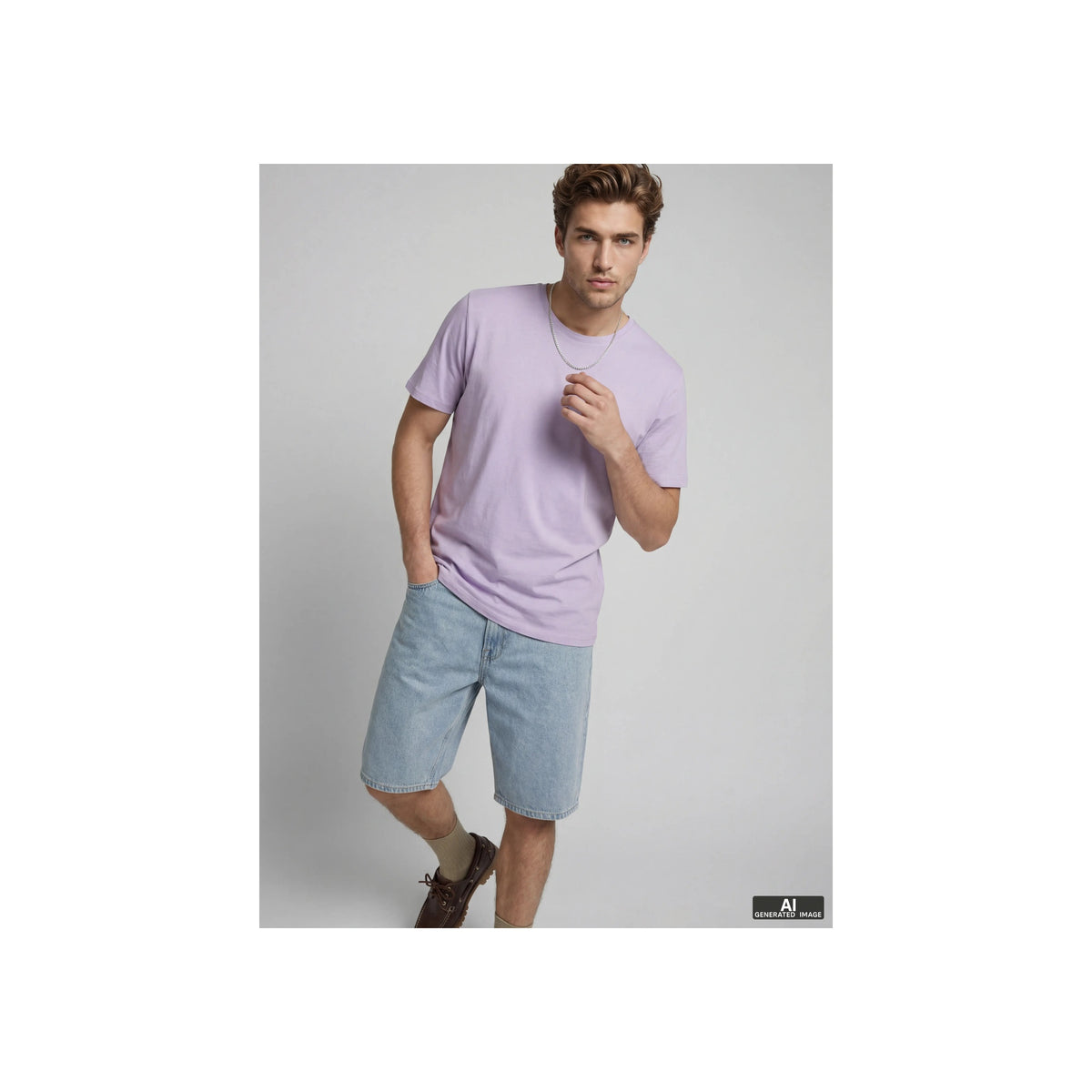 JREBAARON SS TEE — Cashmere Blue