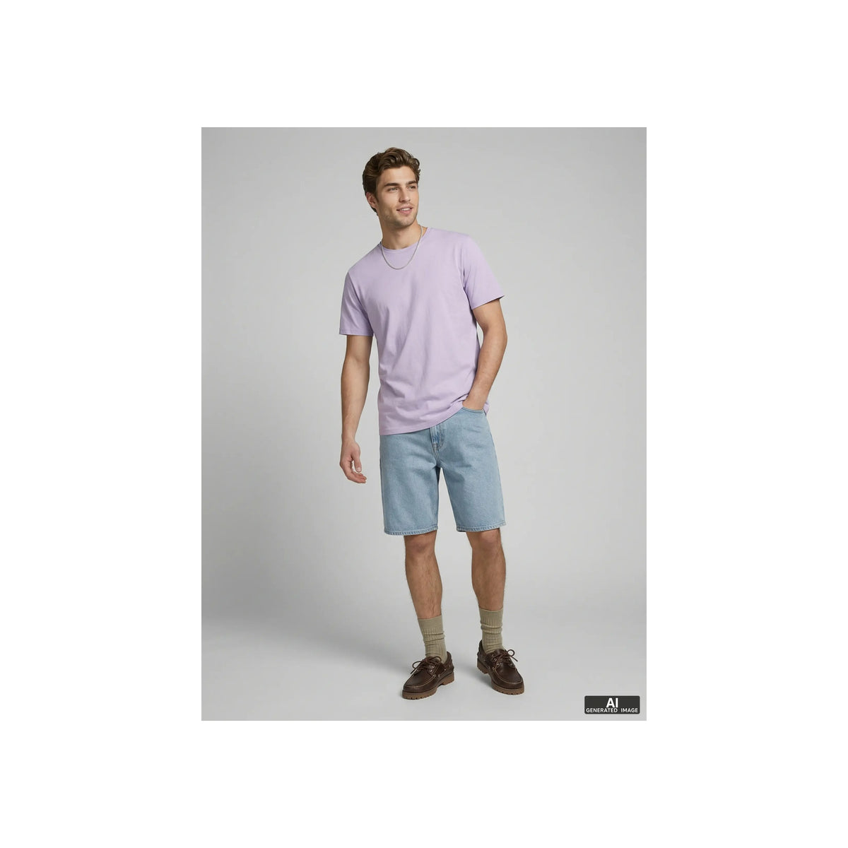 JREBAARON SS TEE — Cashmere Blue