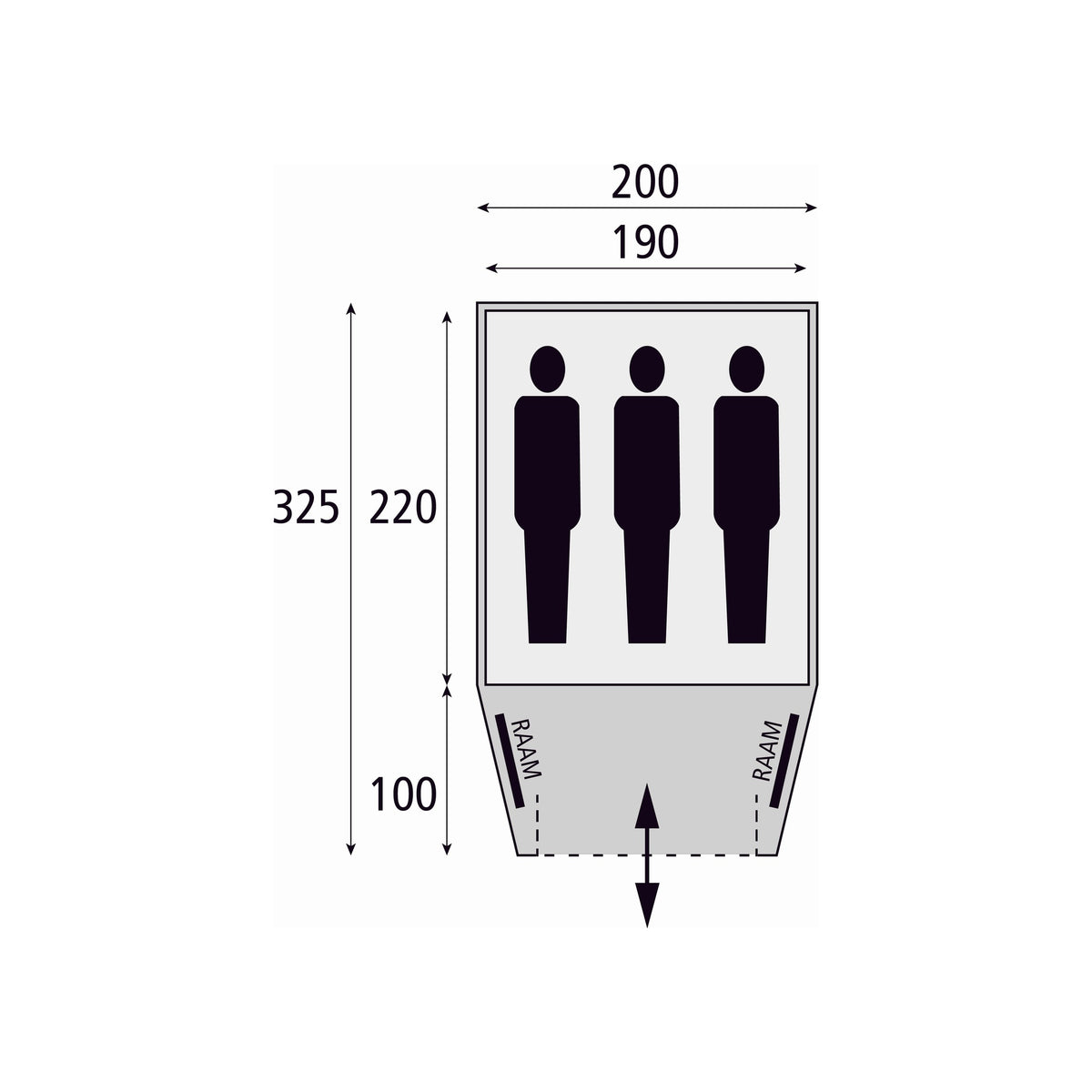 Safarica Kenia 200 DarkSleep koepeltent — Grey