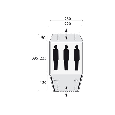 Safarica Kenia 230 TC koepeltent — Beige Anthracite
