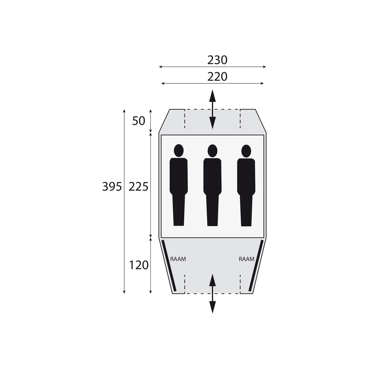 Safarica Kenia 230 TC koepeltent — Beige Anthracite