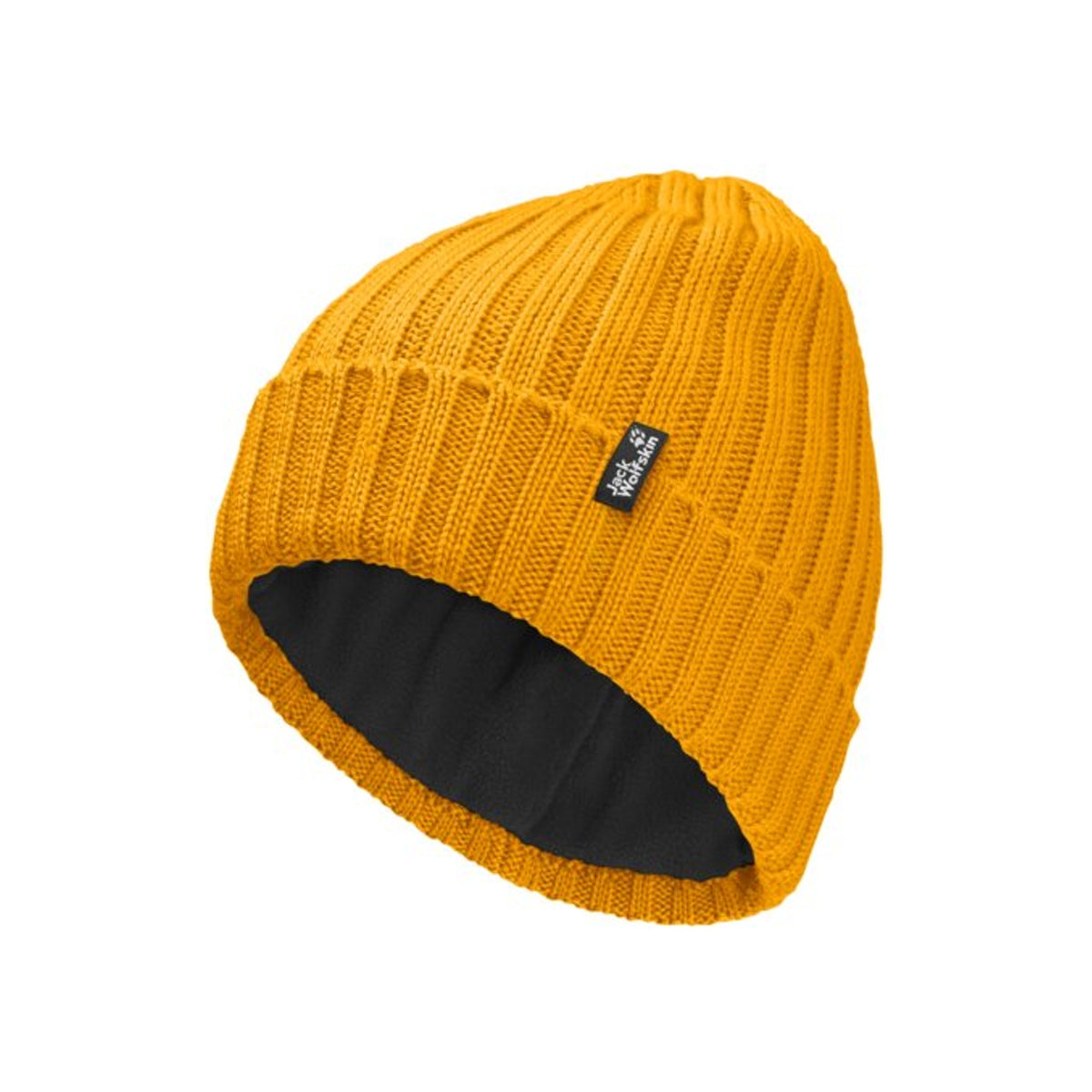 Jack Wolfskin Rib Knit Beanie — Burly Yellow Jw