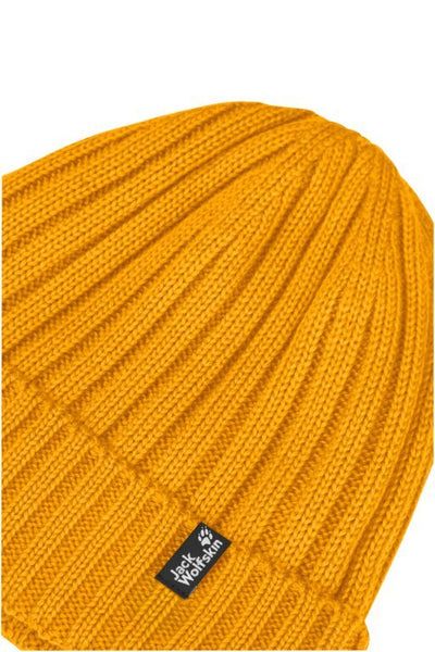 Jack Wolfskin Rib Knit Beanie — Burly Yellow Jw