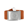 Fjällräven Canvas Riem - Oranje canvas riem met zilveren metalen gesp en geëtst logo