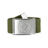 Fjällräven Canvas Money Belt in legergroen met zilveren metalen gesp en logo