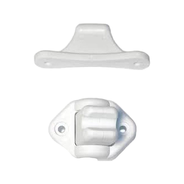 Deurvanger 2-delig Beweegbaar Wit 3mm