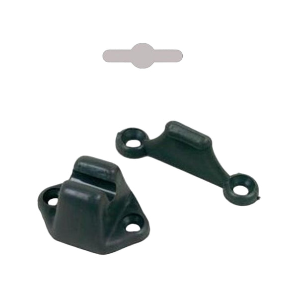 Deurvanger pvc zwart 2dlg