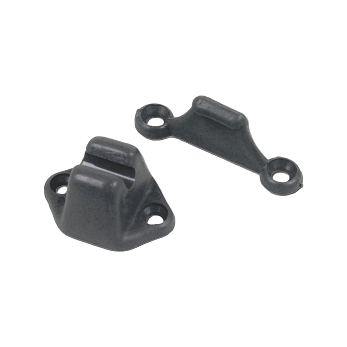 Deurvanger pvc zwart 2dlg