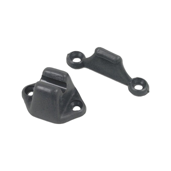 Deurvanger pvc zwart 2dlg