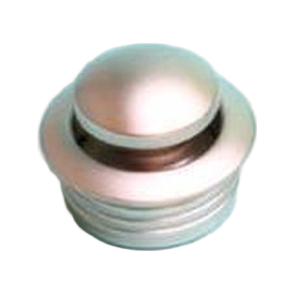 Mini knop+ring zilver mat 2 stuks pushlock