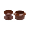 Knop+ring bruin a 2 st pushlock