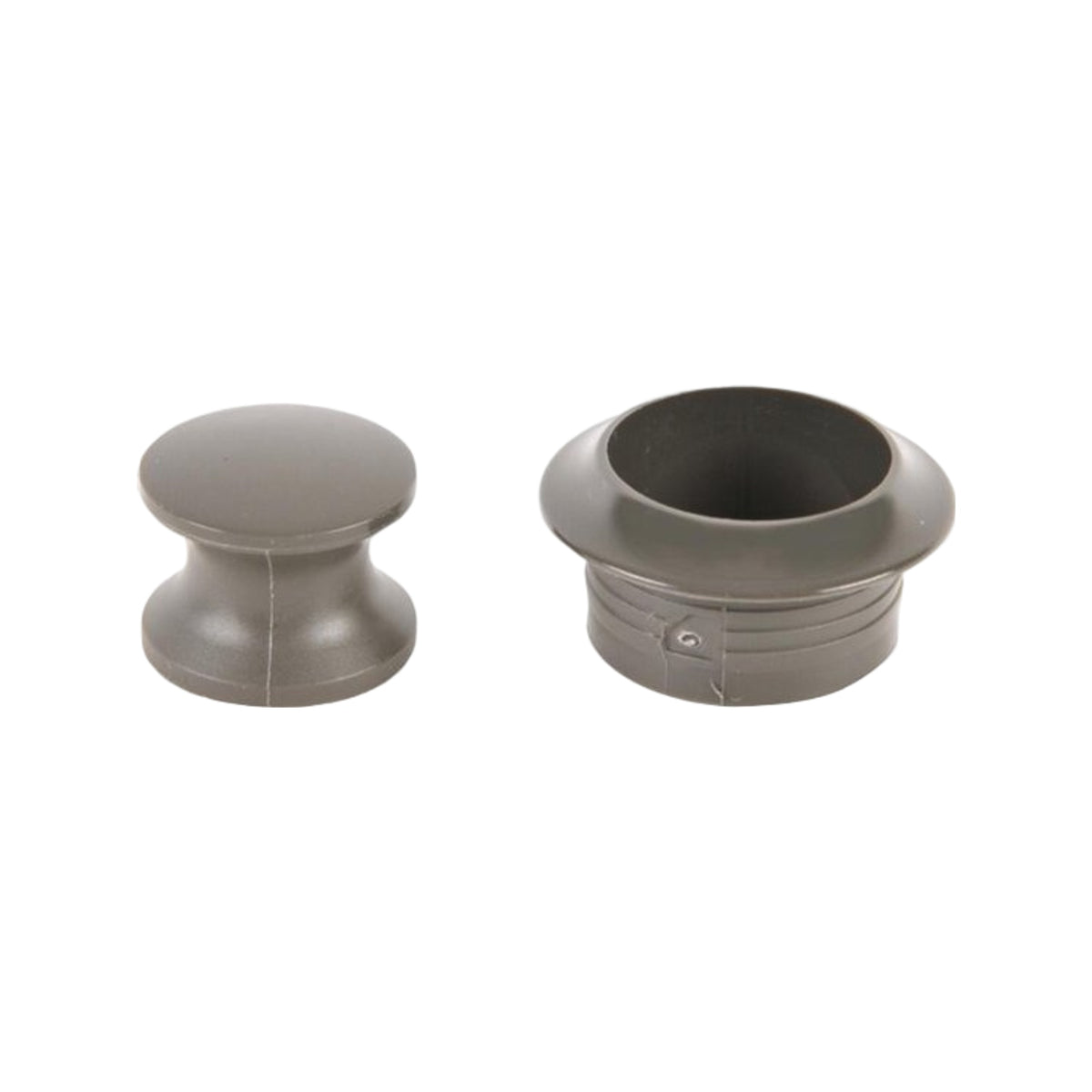 Knop+ring grijs a 2 st pushlock