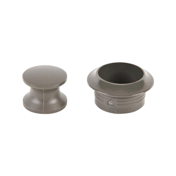 Knop+ring grijs a 2 st pushlock