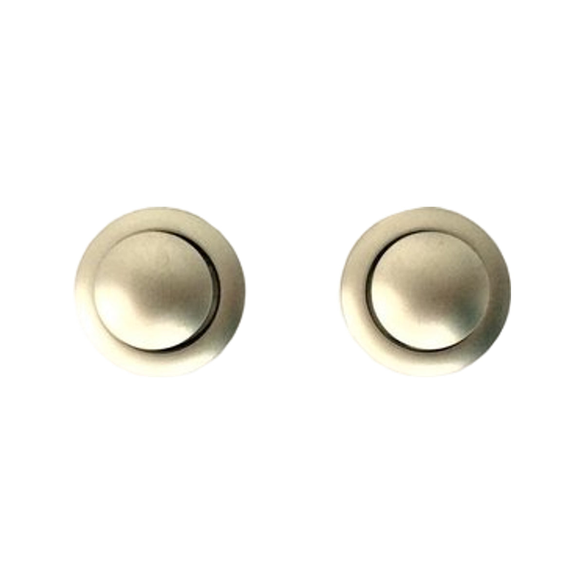 Knop+ring zilver mat a 2 st pushlock