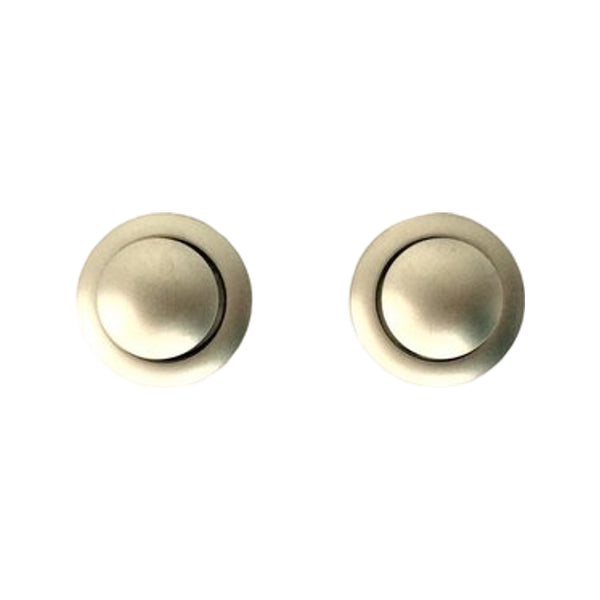 Knop+ring zilver mat a 2 st pushlock