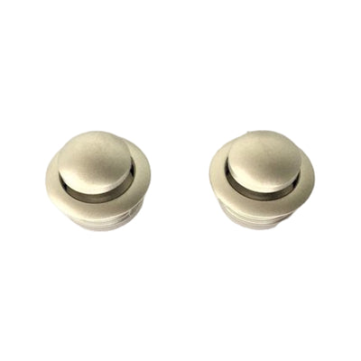 Knop+ring zilver mat a 2 st pushlock